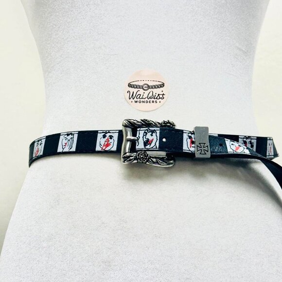 Y2k 2000s style Black punk rock belt with a grunge vibe - Picture 1 of 3